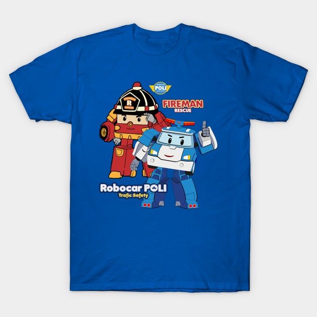 Poli & Fireman T-Shirt by Baby Kids Zone